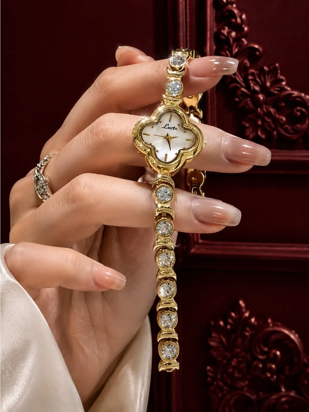 Gold-Tone Clover Bracelet Watch - Gold